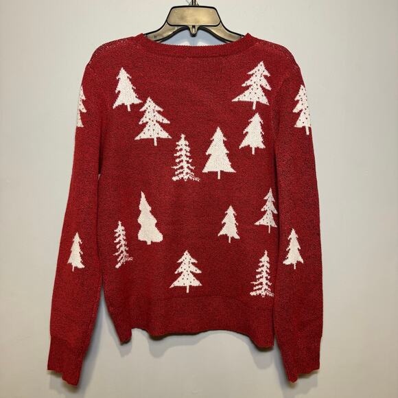 Women’s Holiday Time Christmas tree sweater with sequins. Size L (12-14). - Picture 5 of 9